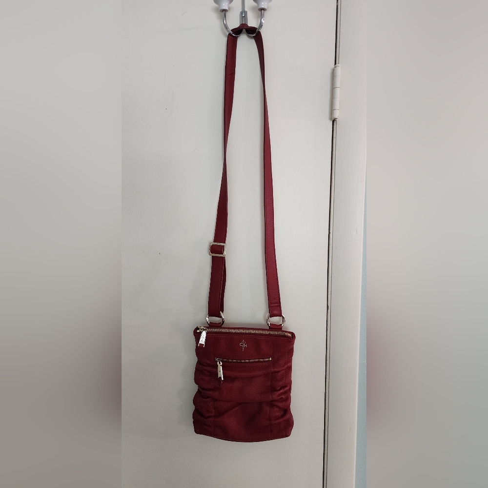 Cole Haan Red Leather Crossbody Bag